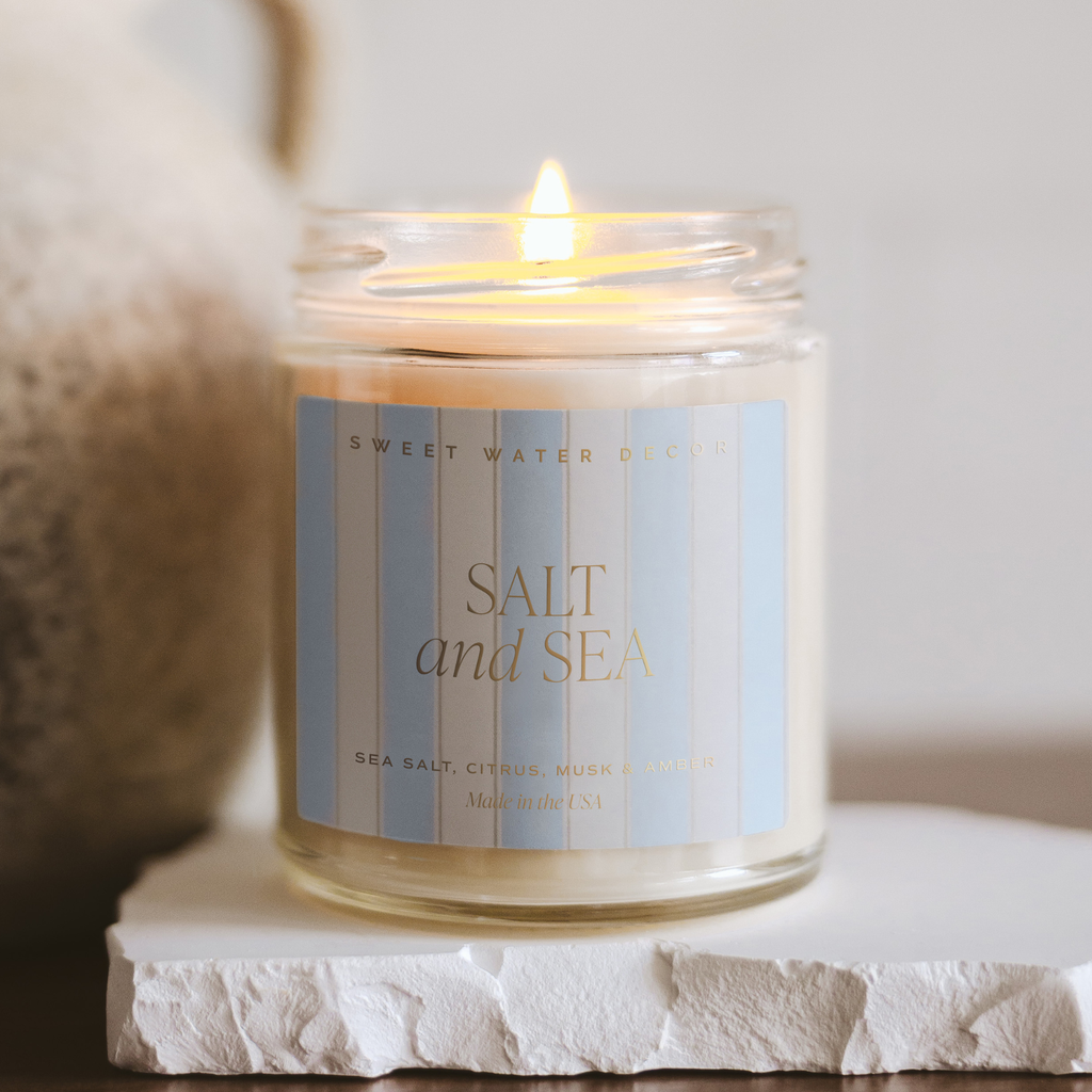 Salt and Sea 9 oz Soy Candle - Home Decor & Gifts