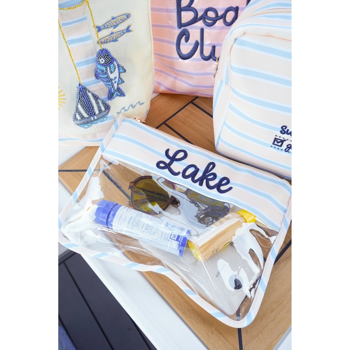 KENZKUSTOMZ - Lake - Butter & Blue Clear Pouch