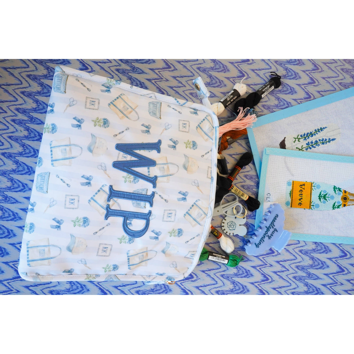 KENZKUSTOMZ - WIP - Needlepoint Travel Pouch