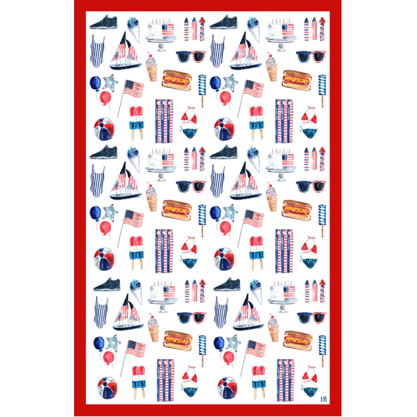 KEVA - Double Sided Summer Fun Tea Towel