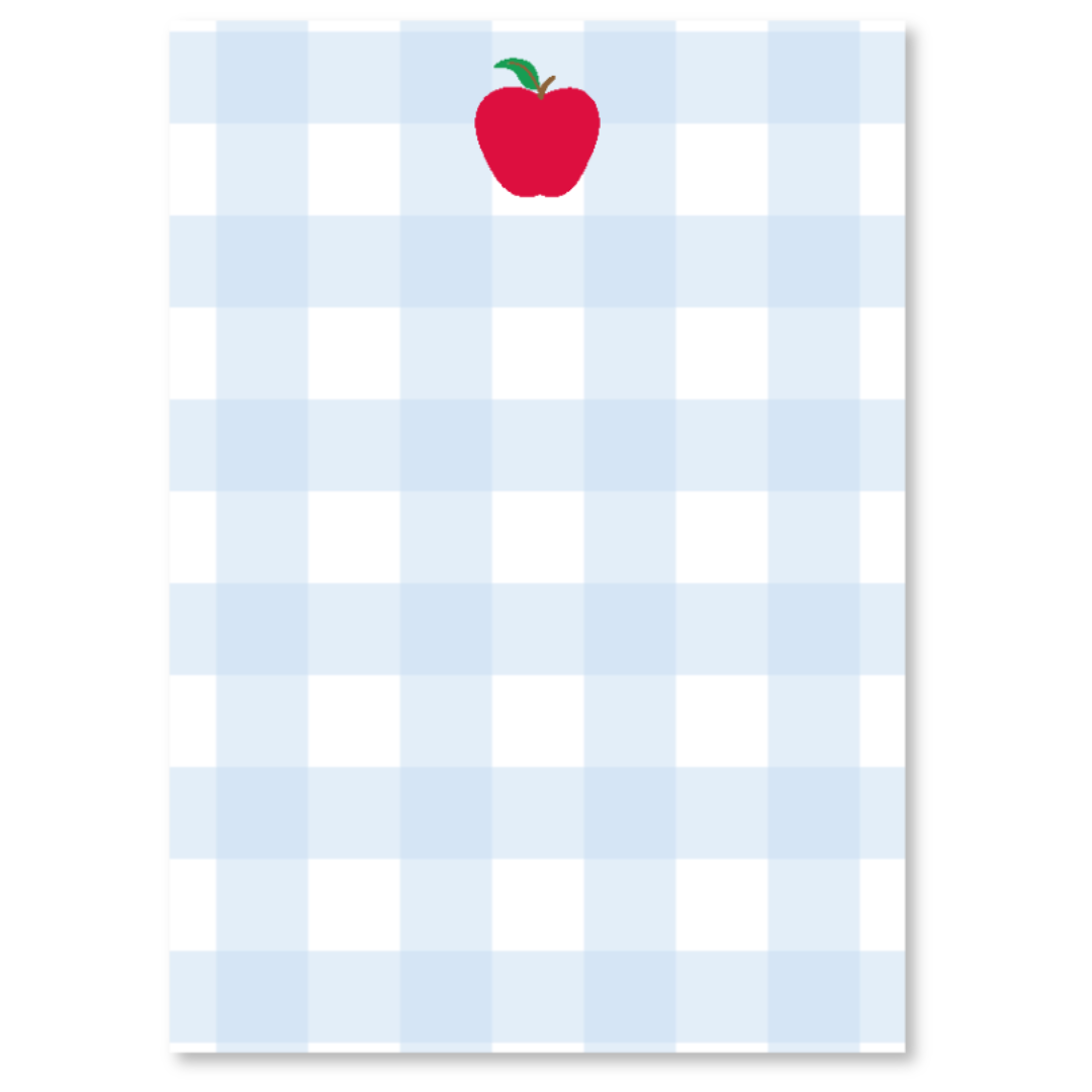 APPLE + GINGHAM NOTEPAD