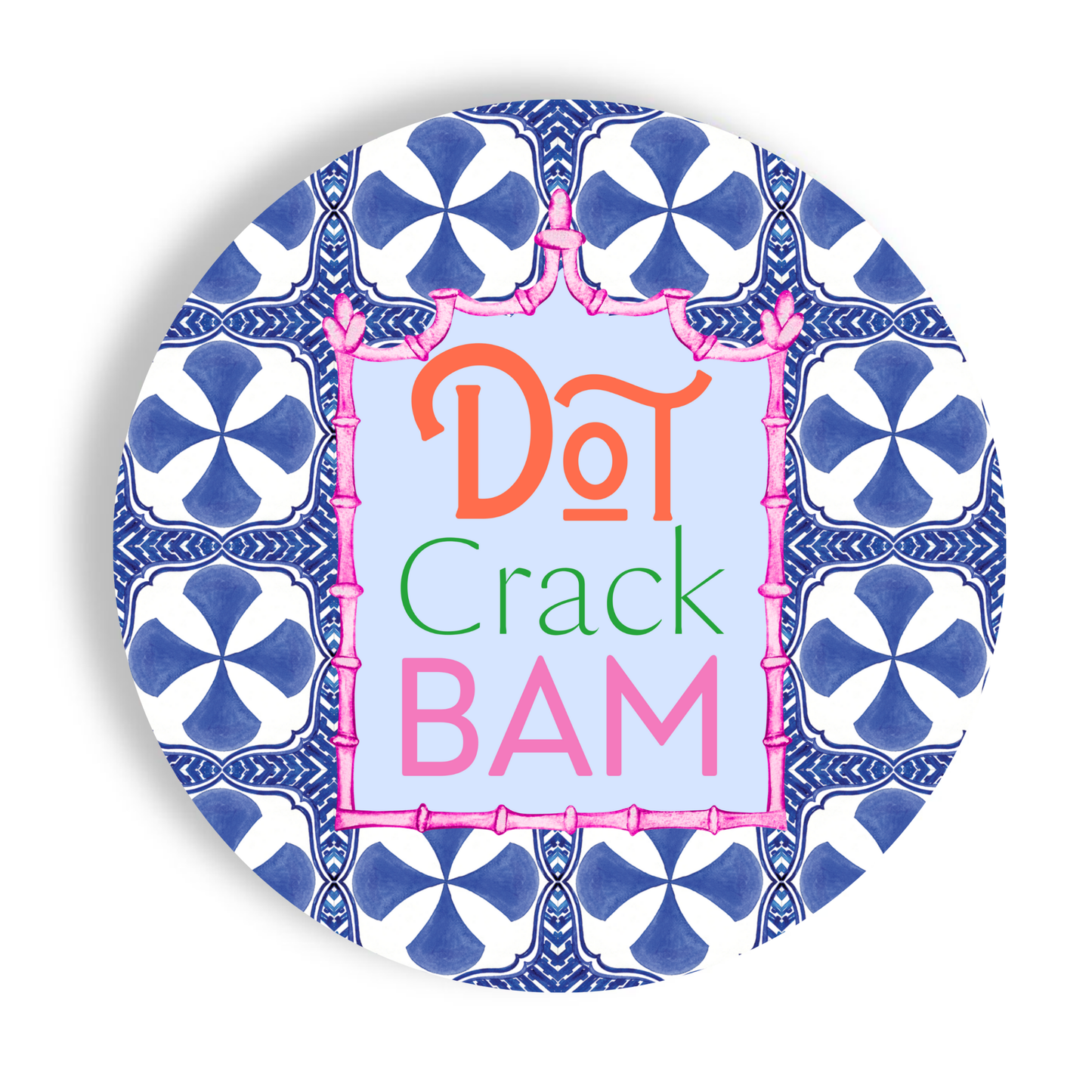 Fabuplates - Mahjong Blue Tiles 24ct 7" Paper Plates– Dessert Separates