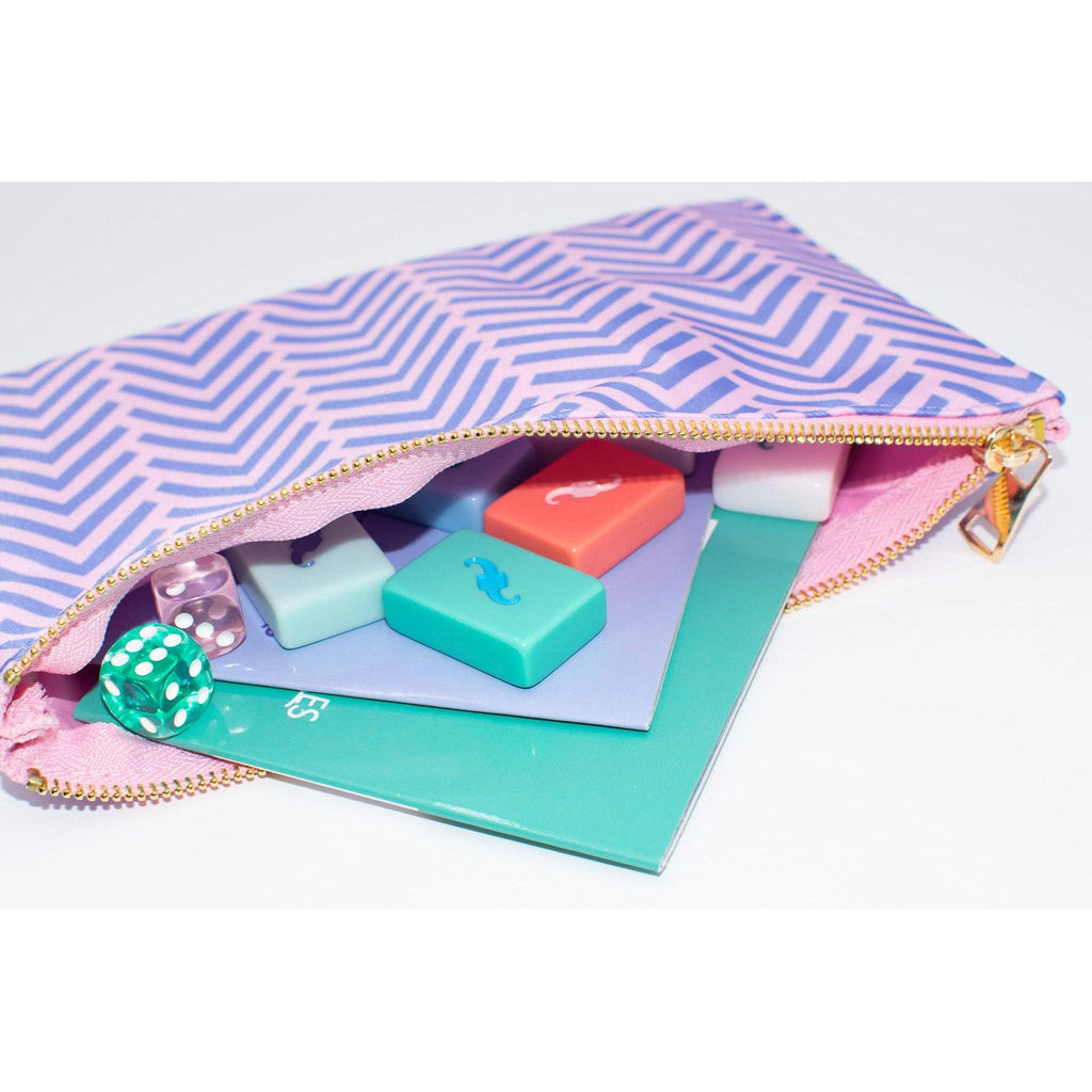 My Fair Mahjong - Premium Mahjong Card & Accessory Bag: Arrows- Purple