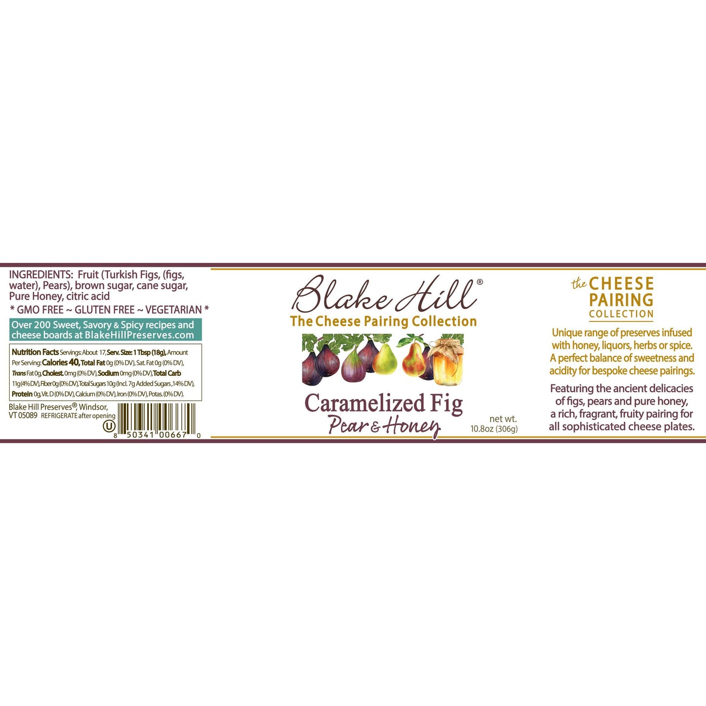 Blake Hill Preserves - Caramelized Fig with Pear & Honey