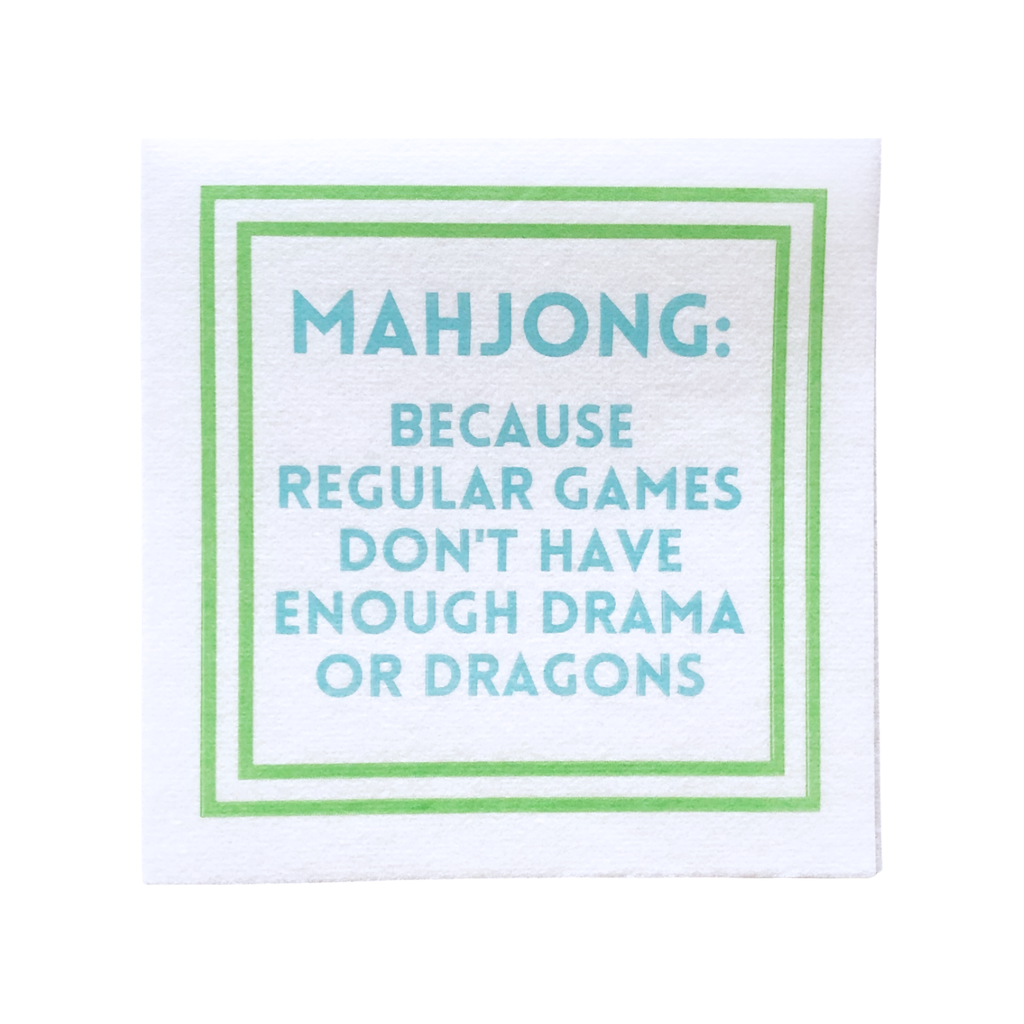 Mahjong:  Because Regular Games Don't Have Enough Drama or Dragons Cocktail Napkins (set of 25)