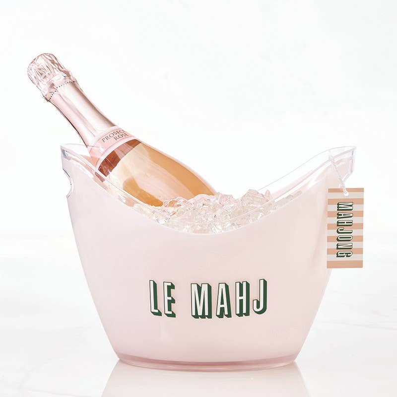 Mahj Acrylic Champagne Bucket - Le Mahj: 10.75" L x 8" W x 8" H