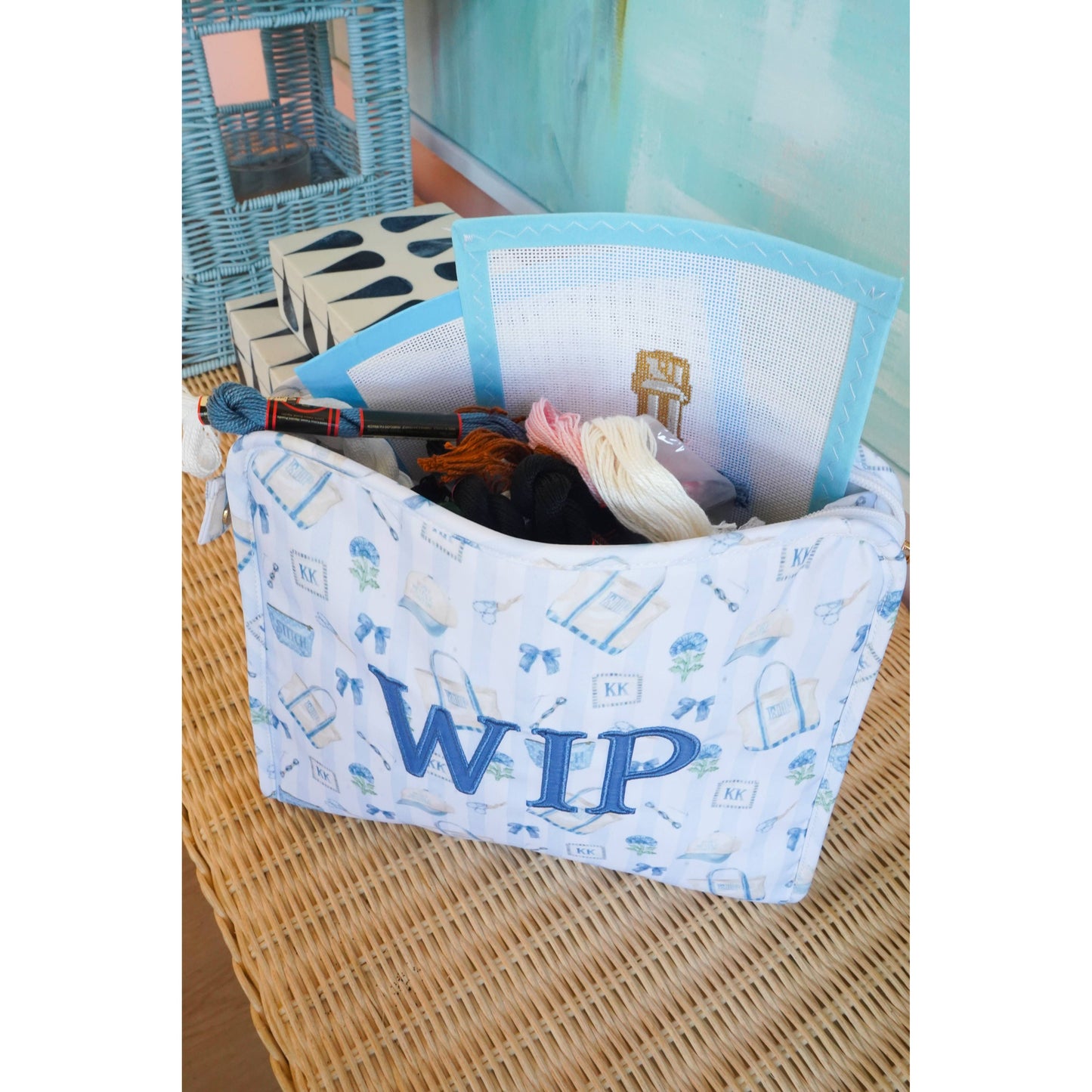 KENZKUSTOMZ - WIP - Needlepoint Travel Pouch
