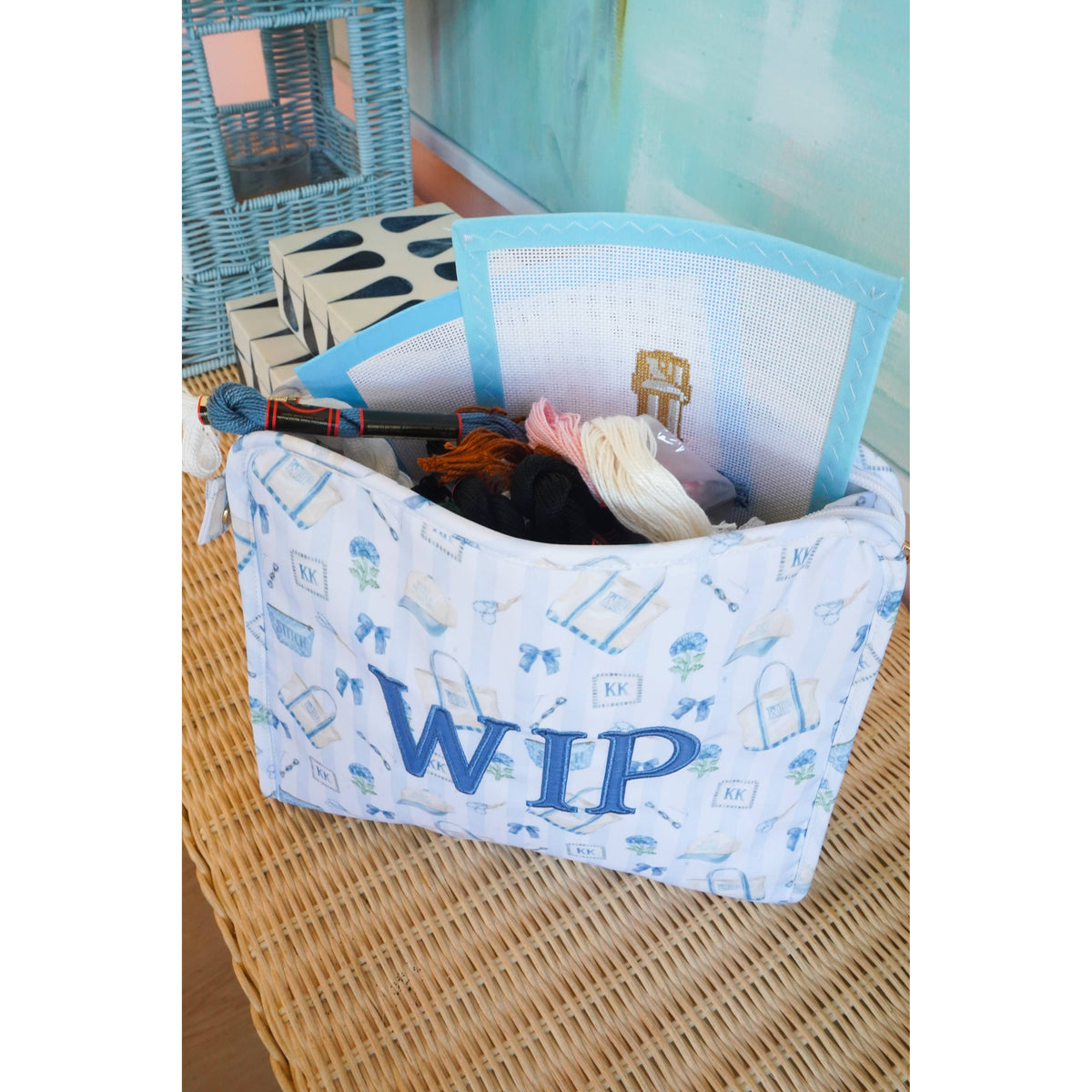 KENZKUSTOMZ - WIP - Needlepoint Travel Pouch