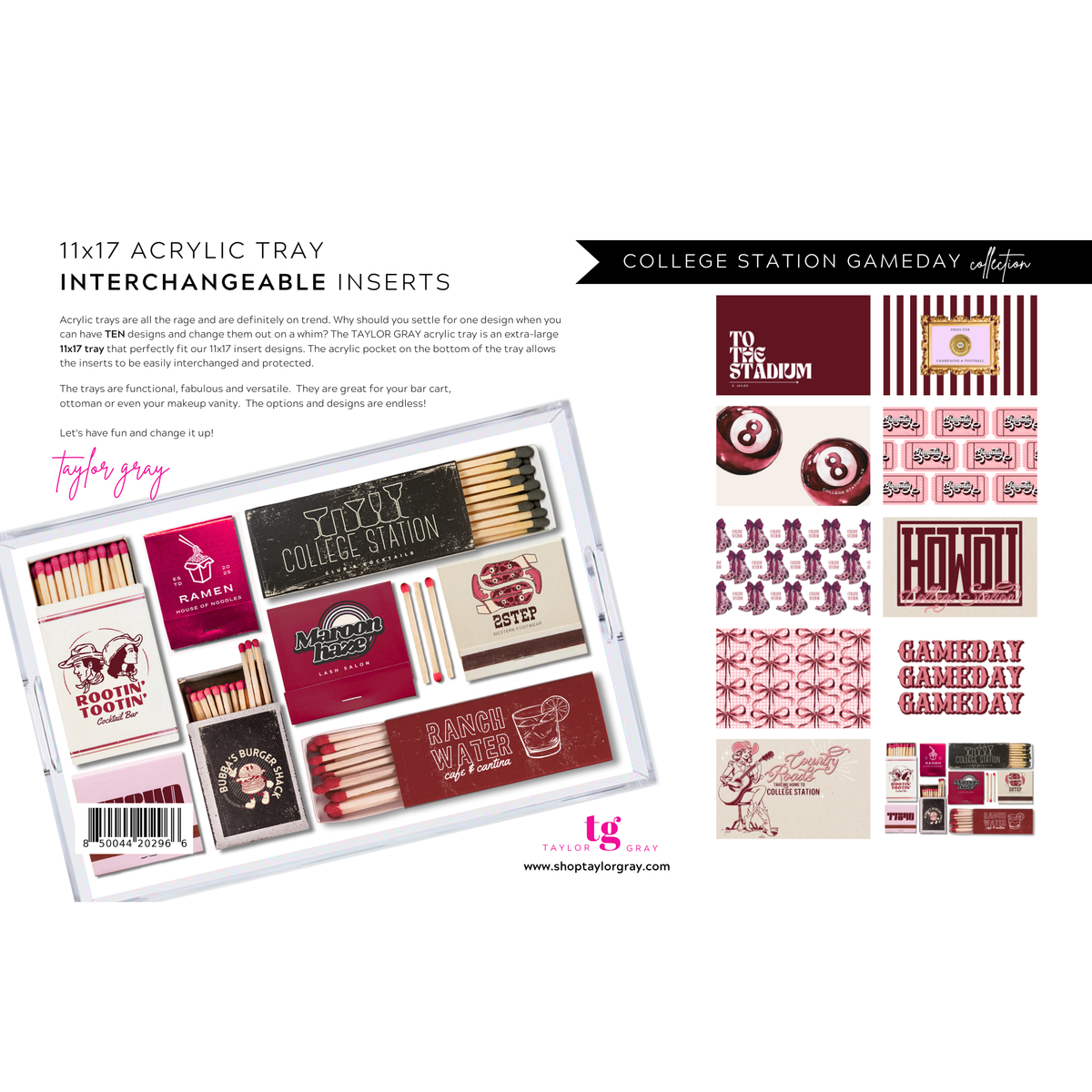 GAMEDAY COLLEGE STATION insert set | 11x17