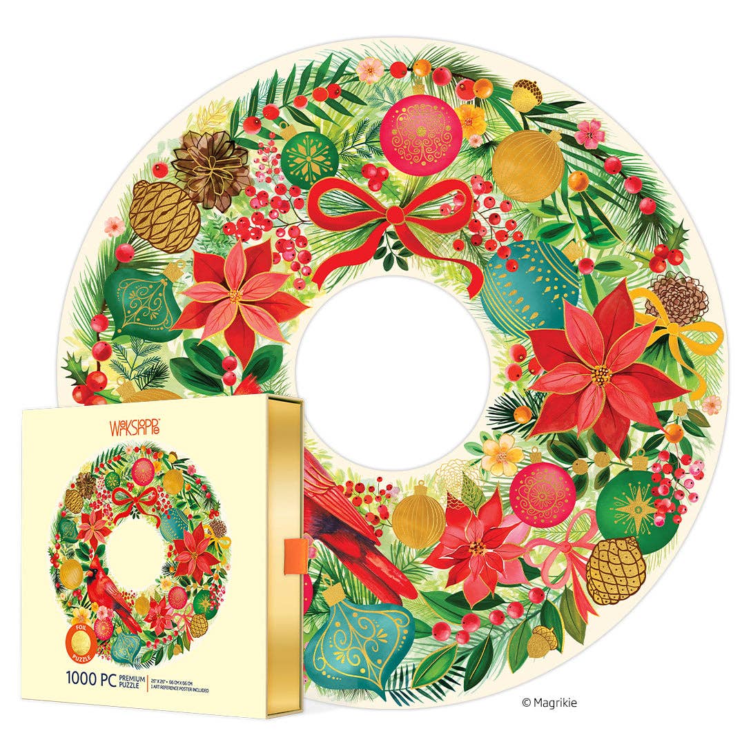 Holiday Wreath Christmas Puzzle