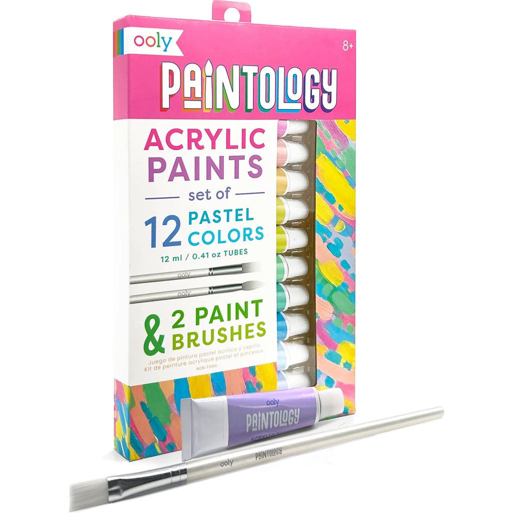 Paintology Acrylic Paints + 2 Brushes