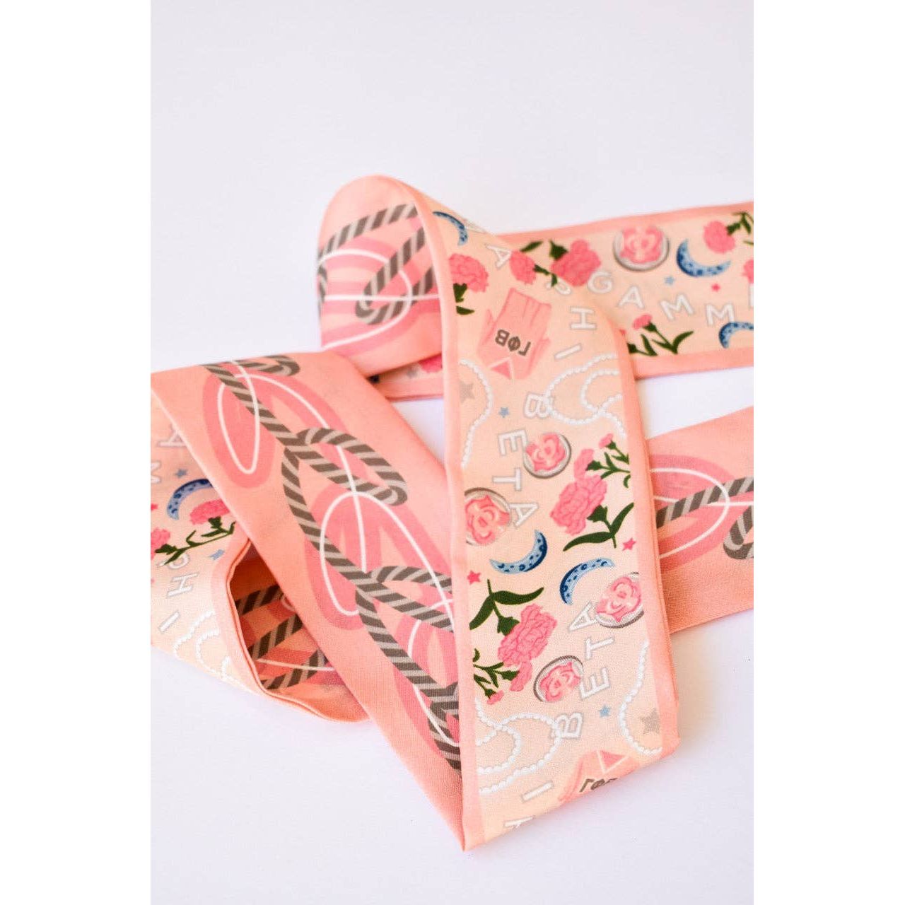 Saturday Silks - Gamma Phi Beta Skinny Scarf