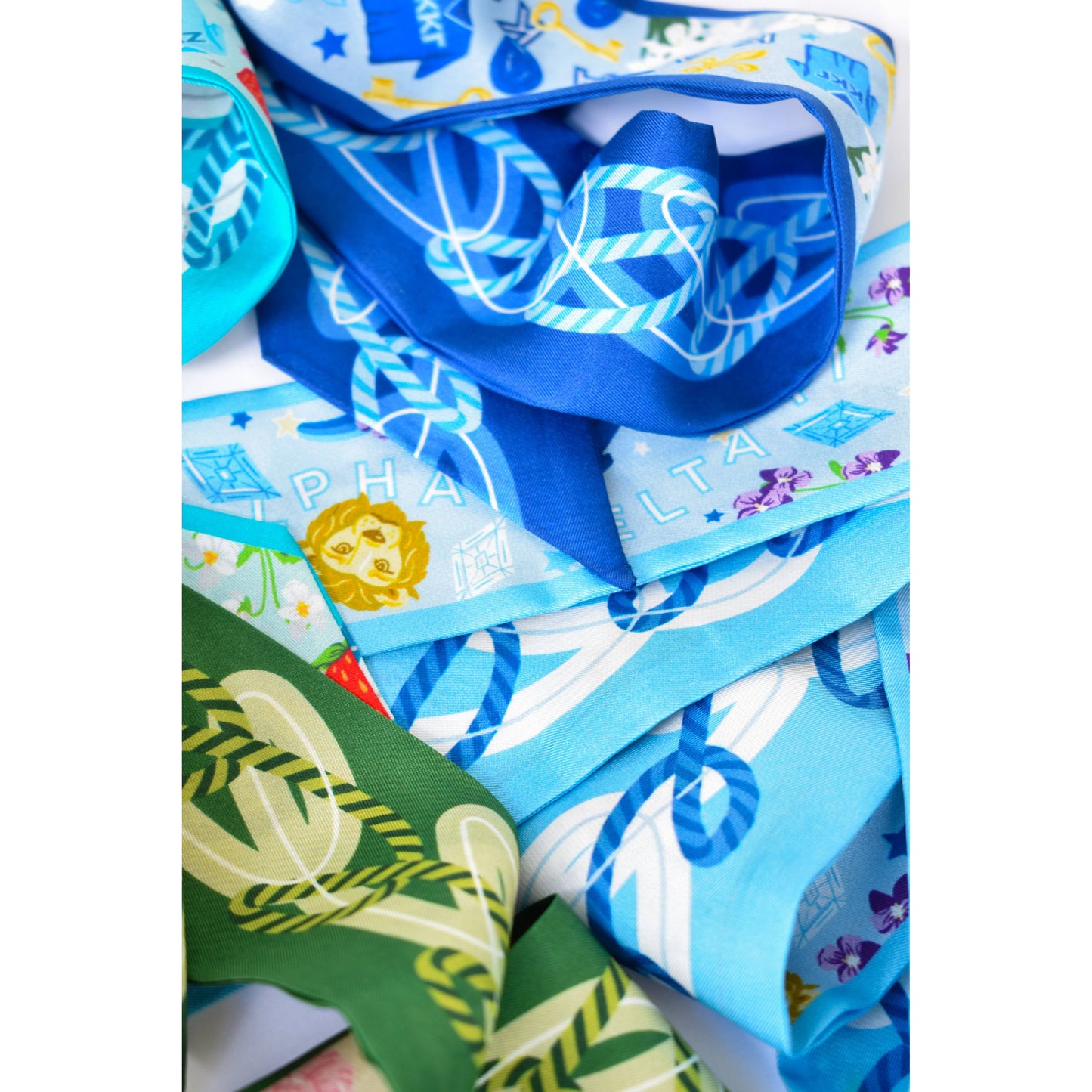 Saturday Silks - Alpha Delta Pi Skinny Scarf