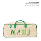 Boulevard - "Margo" Natural Mahjong Tote : PINK PUNCH