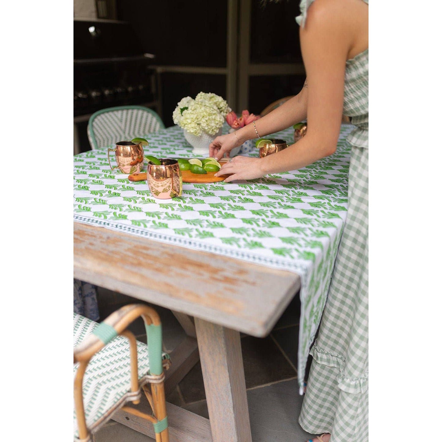 Mended - Table Throw - Palmetto, Evergreen & Vine