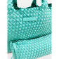 Peace Love Mahjong - Woven Mahjong Carryall -: Navy
