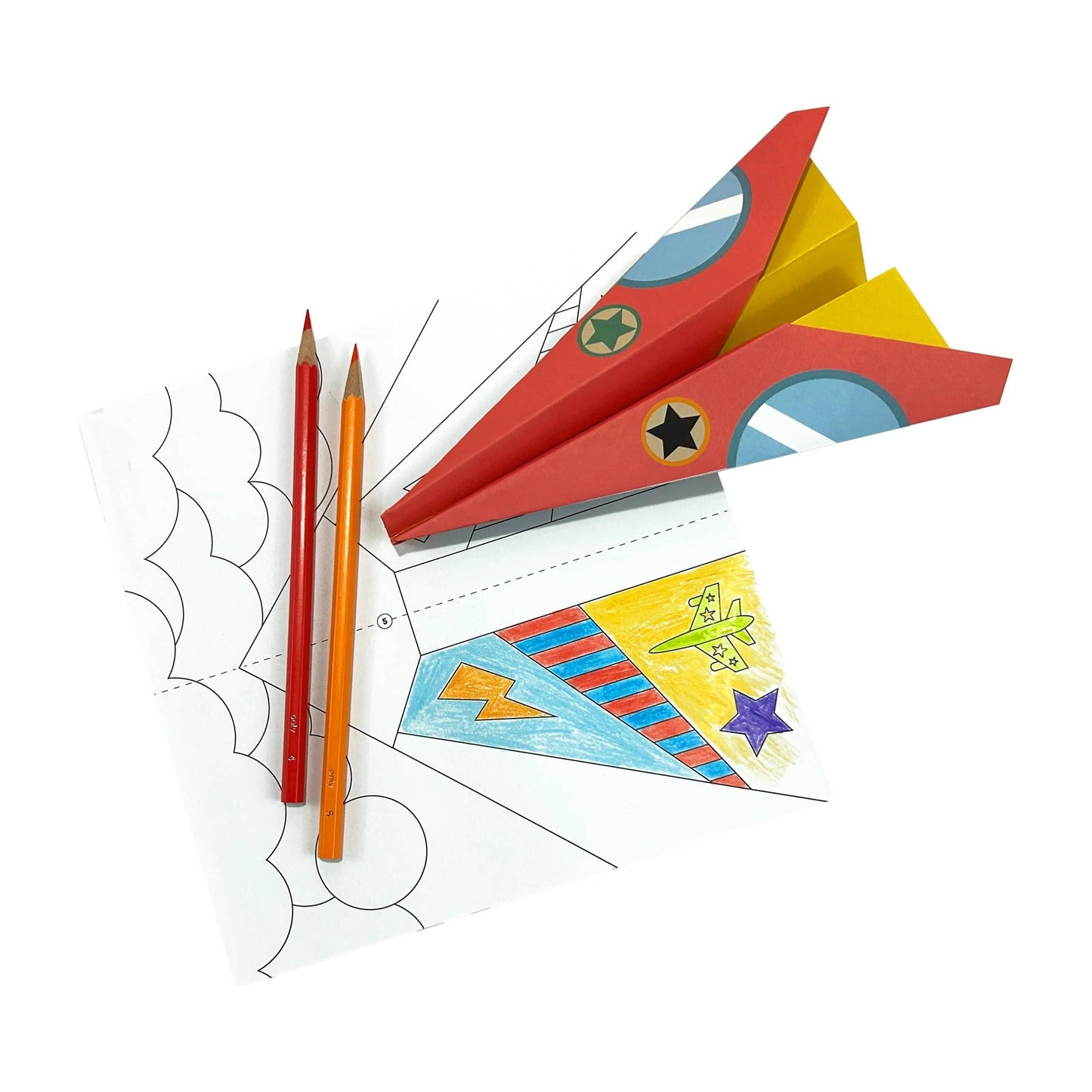 D.I.Y. Paper Air Planes Activity Kit - Set of 24 Designs