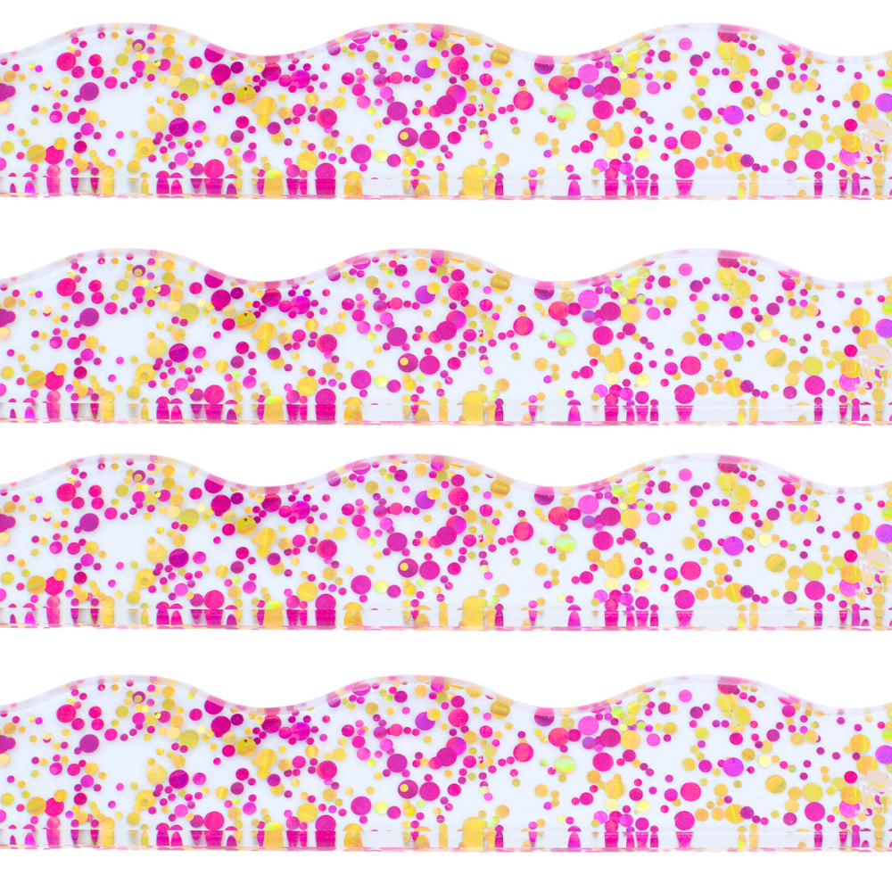 My Fair Mahjong - MAHJONG RACK PUSHERS - MAGNETIC  |  Premium Acrylic  |  Set of 4: Confetti-Wavy-Green