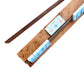 Peace Love Mahjong - Acrylic Burlwood Mahjong Racks & Pushers (Set of 4)