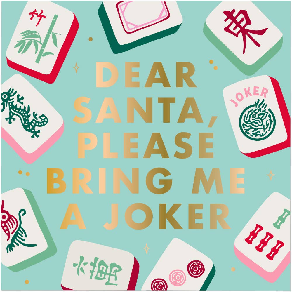 Santa Joker | Mahjong Holiday Cocktail Napkins