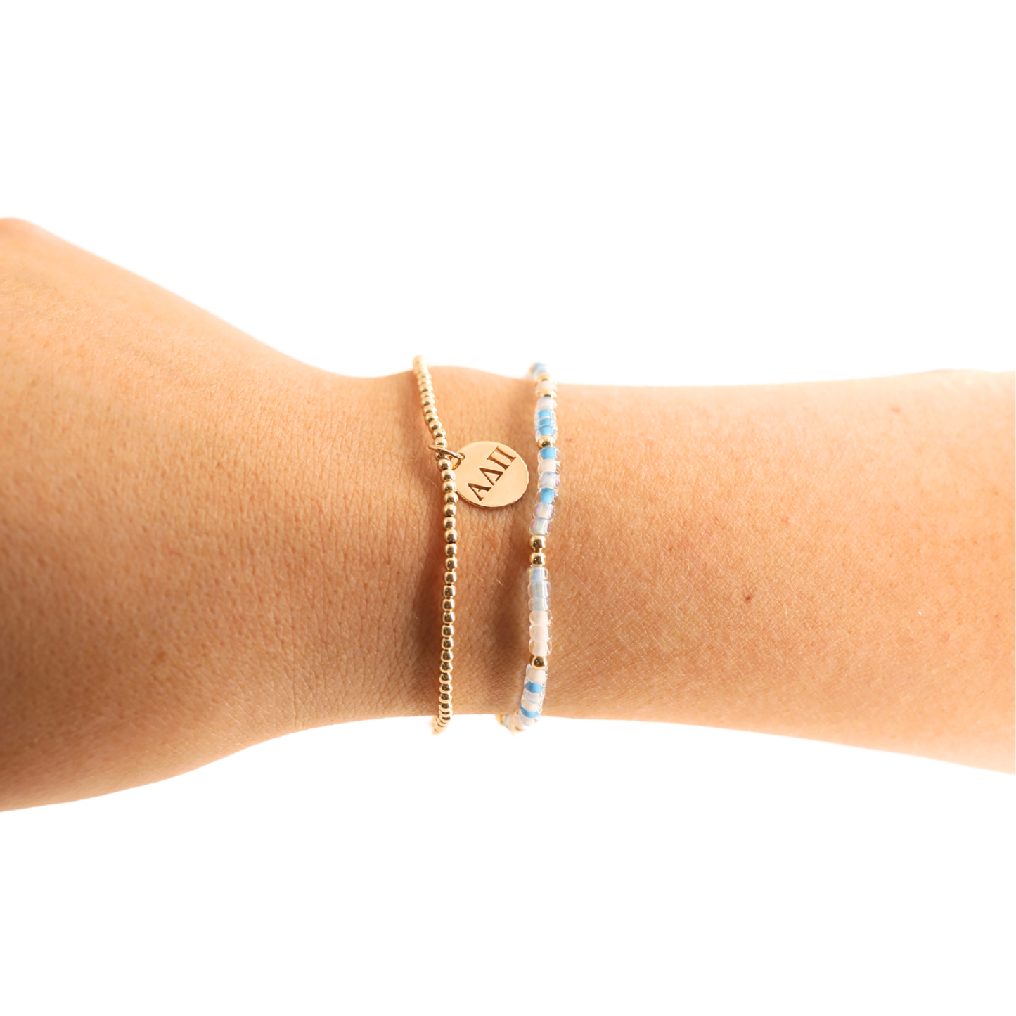 Beaded Blondes - Alpha Delta Pi Charm Bracelet: Standard 6.75 inch