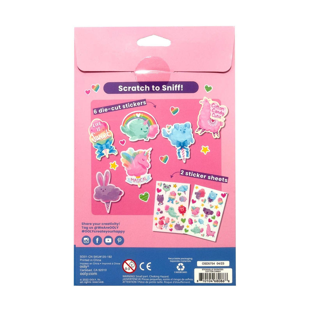 Stickiville Stickers: Fluffy Cotton Candy - Scented
(Paper)