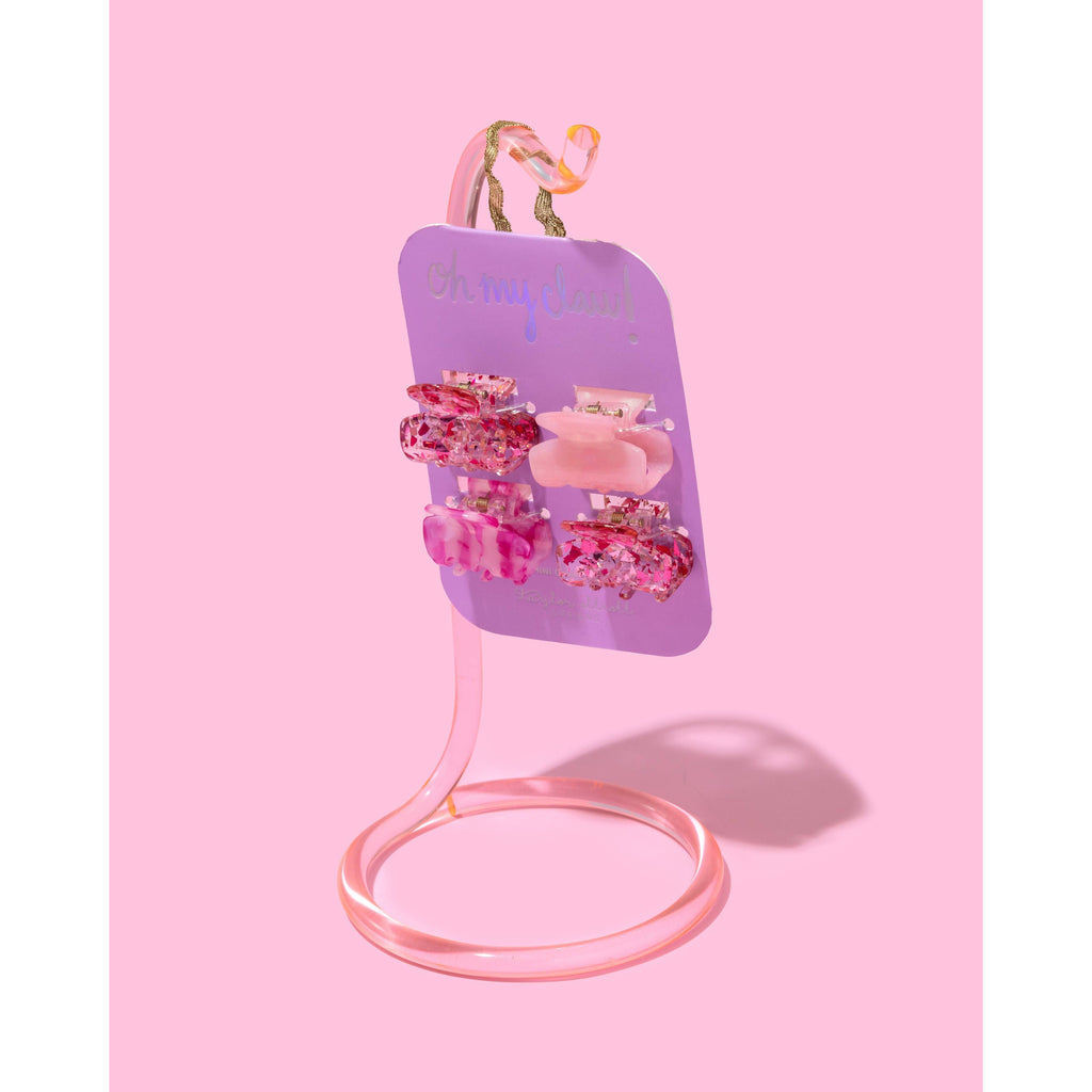 Mini Claw Clips - Pink Confetti