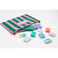 My Fair Mahjong -  Mahjong Card & Accessory Bag: Stripes- Purple & Green