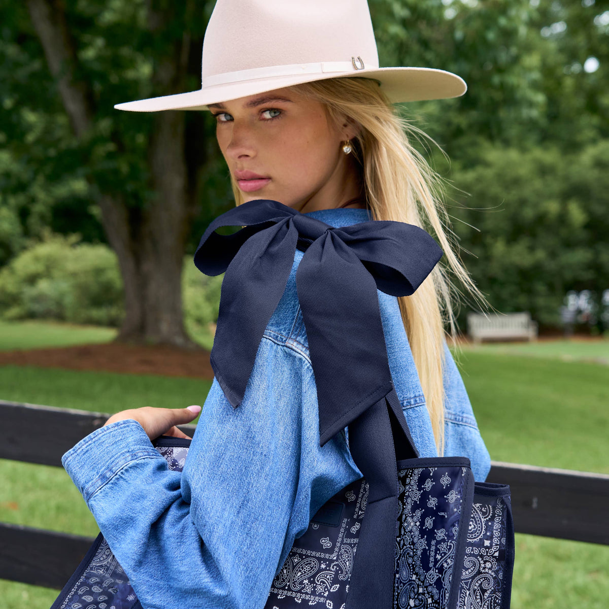 Navy Bandana Bow Jelly Tote Bag - Case-Mate