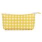 Small Tyvek® Zipper Pouch | Orange Plaid