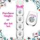 Fabuplates - Mahjong Stemless 4ct Set Wine Glasses "Dot Crack Bam"