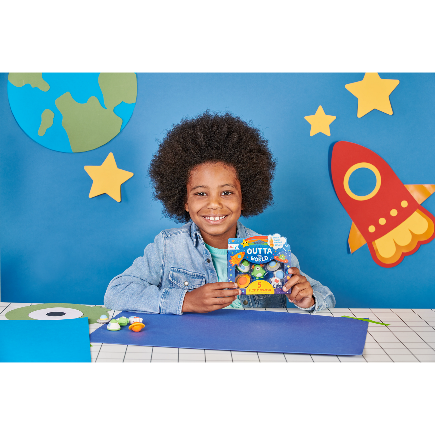 Outta This World-Scented Puzzle Eraser-Set of 5
