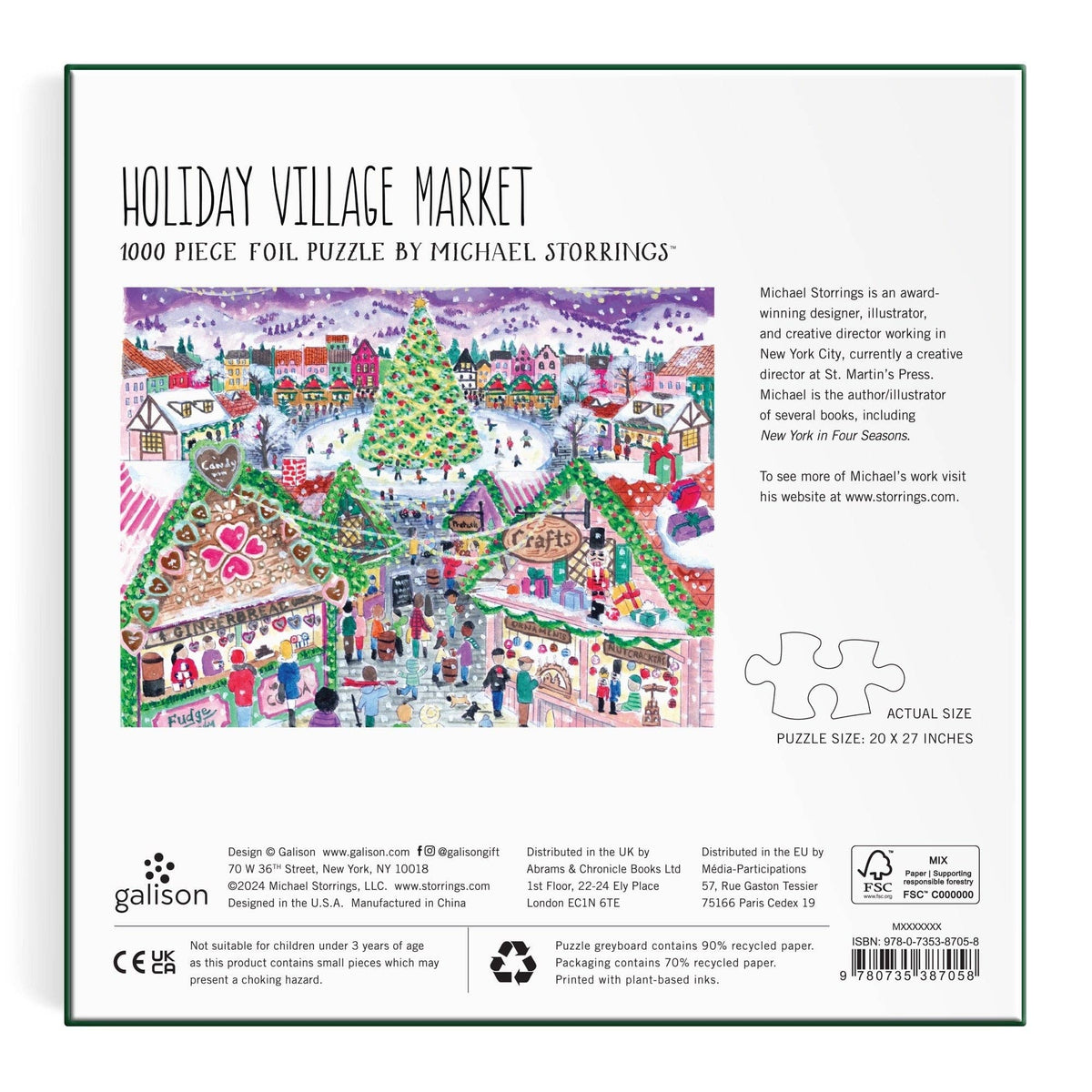 Michael Storrings Holiday Village Market Foil Puzzle