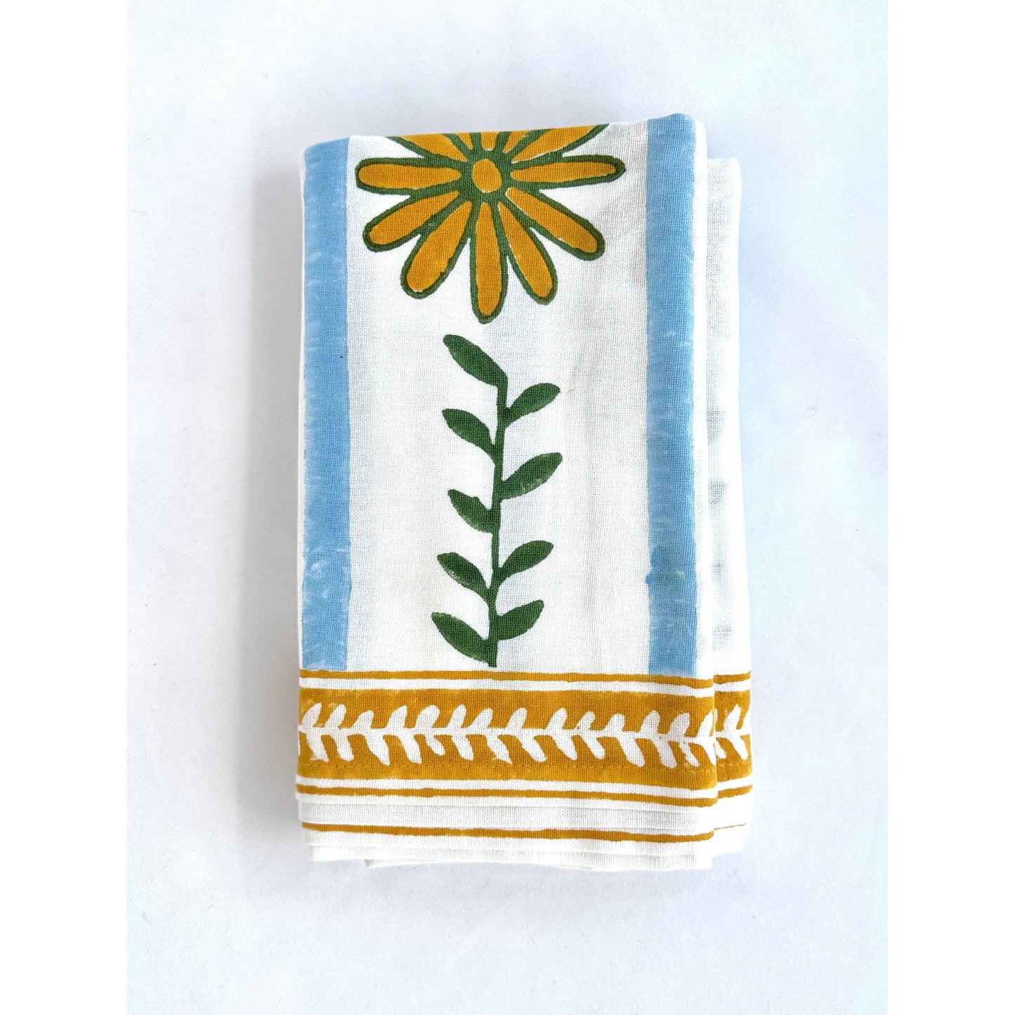 Mended - Table Throw - The Elle, Evergreen & Mustard