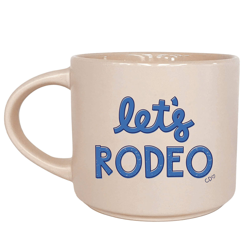 Let's Rodeo Ceramic Mug - Cream