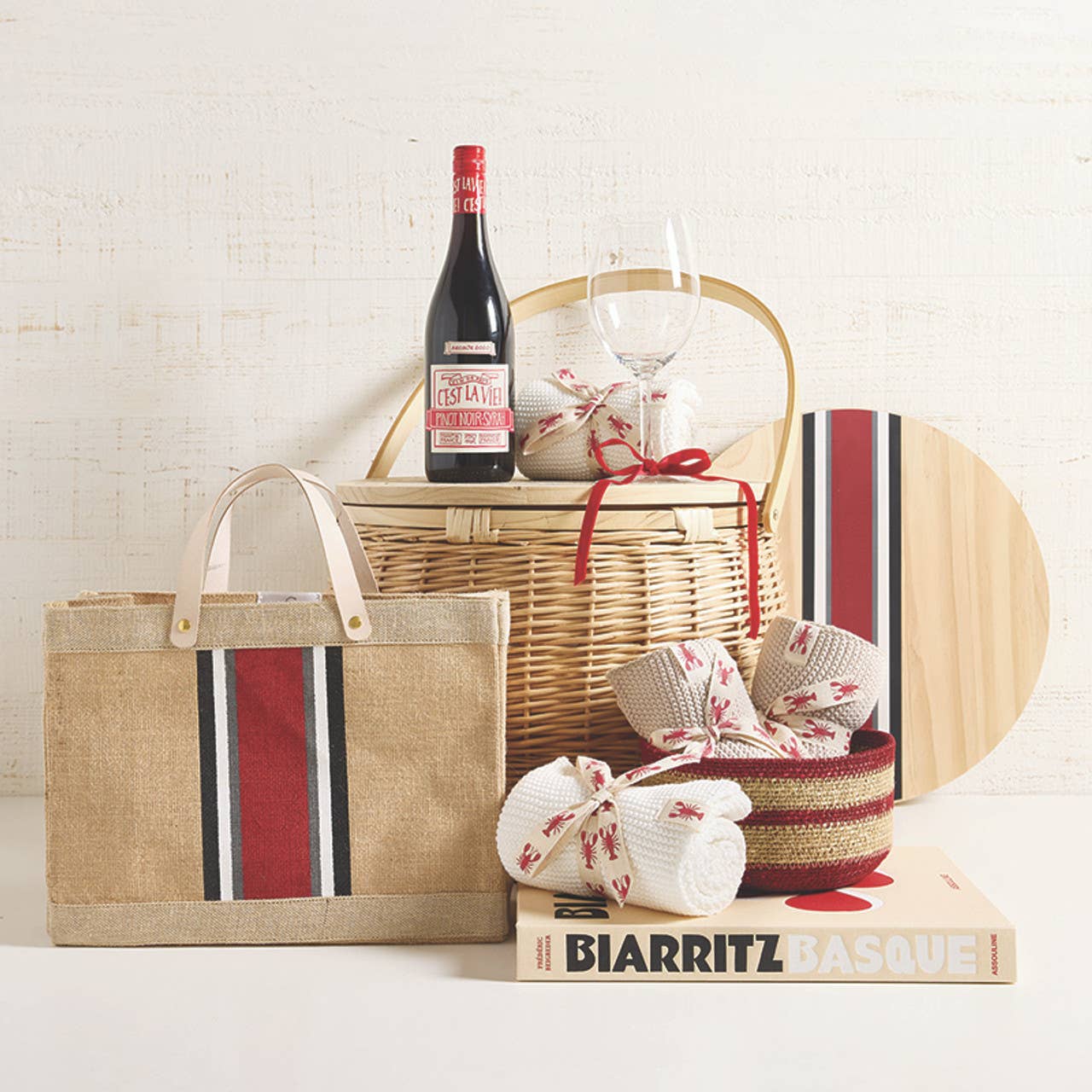 Santa Barbara Design Studio by Creative Brands - Lobster Knit Dish Towel - Cream: 100% Cotton / 24" L x 15.5" W