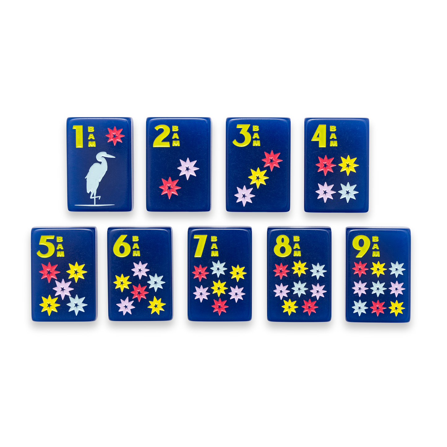 Amahj Line - Signature Engraved Tile Set- Navy