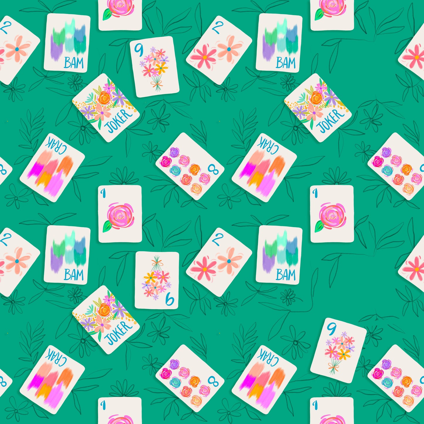 KEVA and Created By - Bonjour Mahjong Coasters Set of 4
