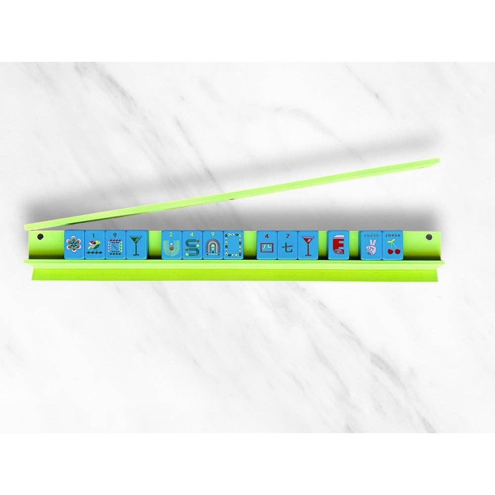 Peace Love Mahjong - Mahjong Racks & Pushers (Set of 4): Aqua
