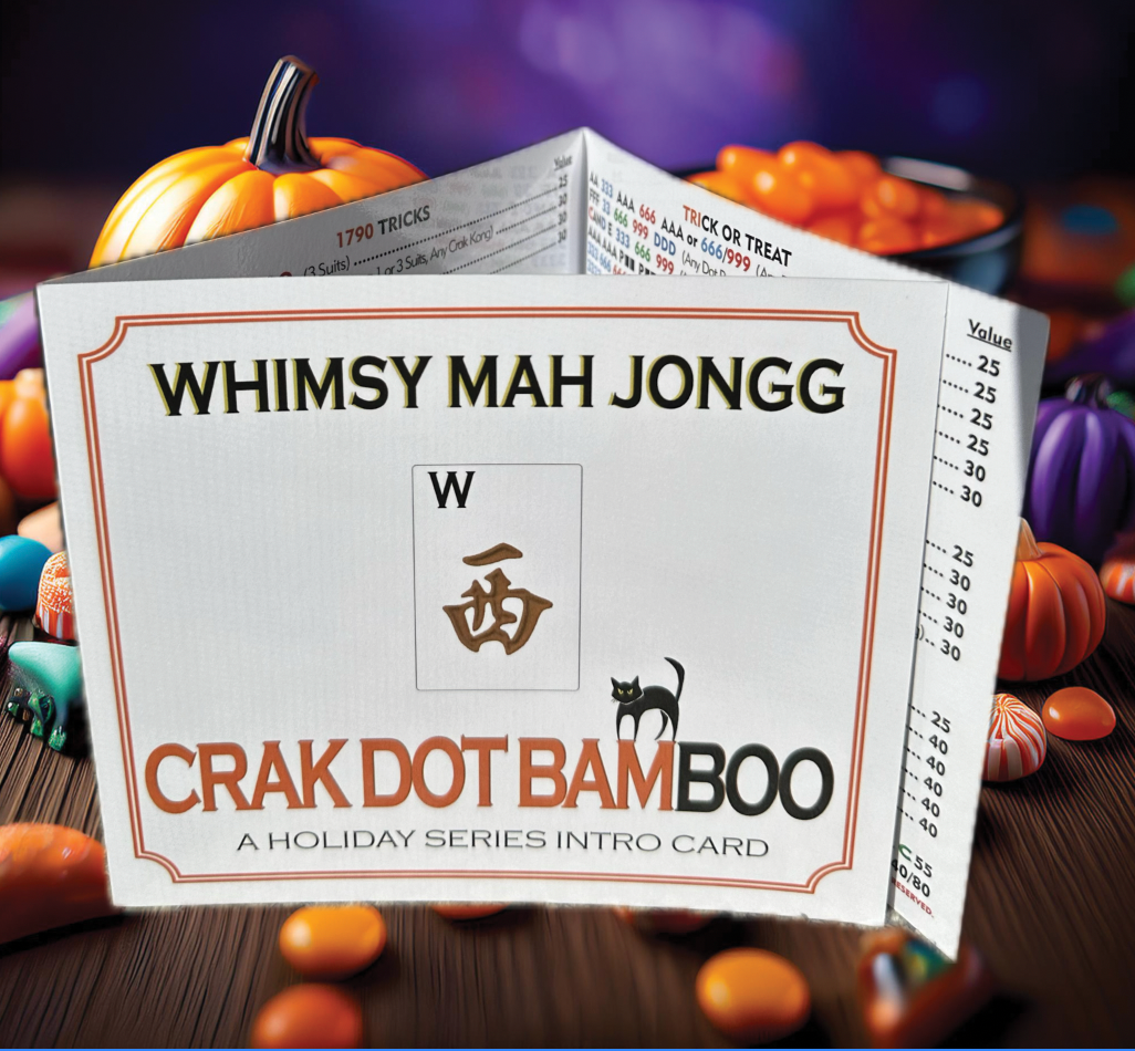 Whimsy Mah Jongg - CRAK DOT BAMBOO  Theme Mahjong Card