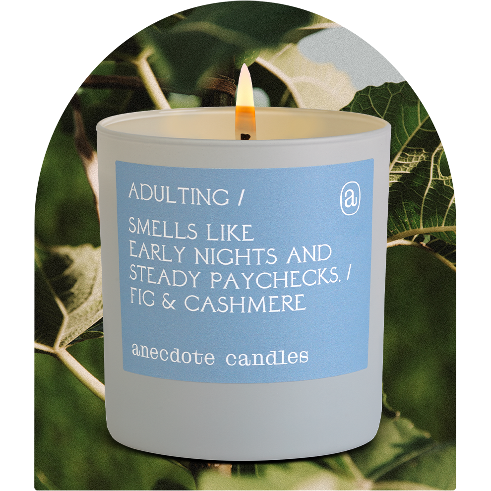 Anecdote Candles - Adulting (Fig & Cashmere) Candle: 9 oz boxed
