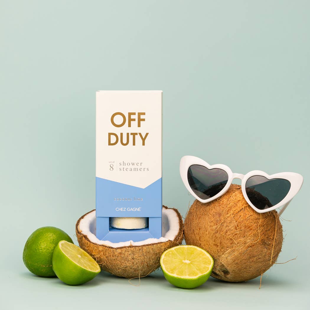 Chez Gagné - Off Duty - Aromatherapy Shower Steamers - Coconut Lime - Set of 8