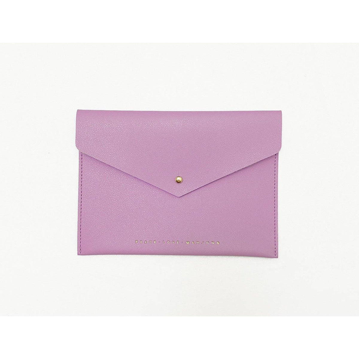 Peace Love Mahjong - Card Clutch: Magenta - Large Size