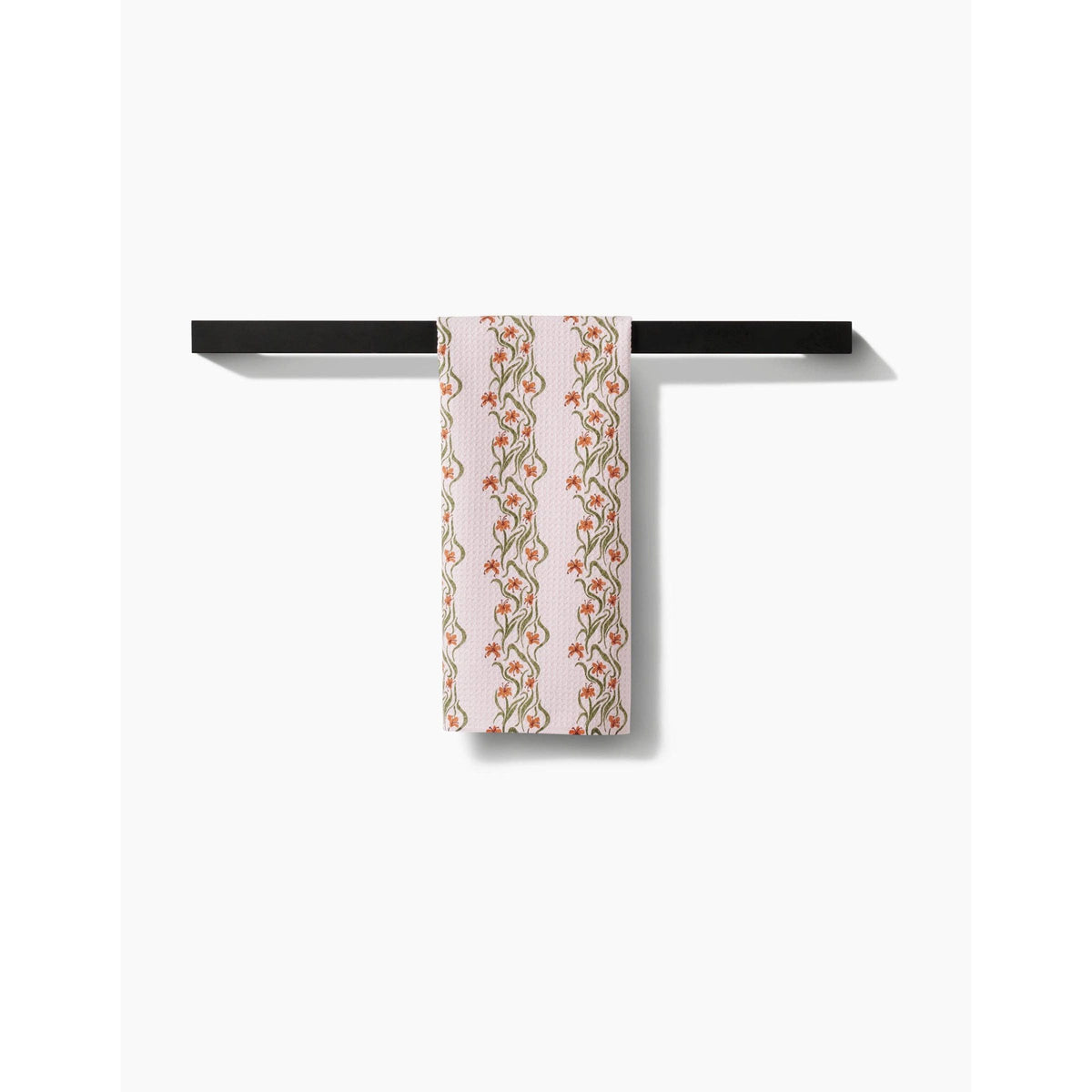 Floral Fall Stripe Tea Towel