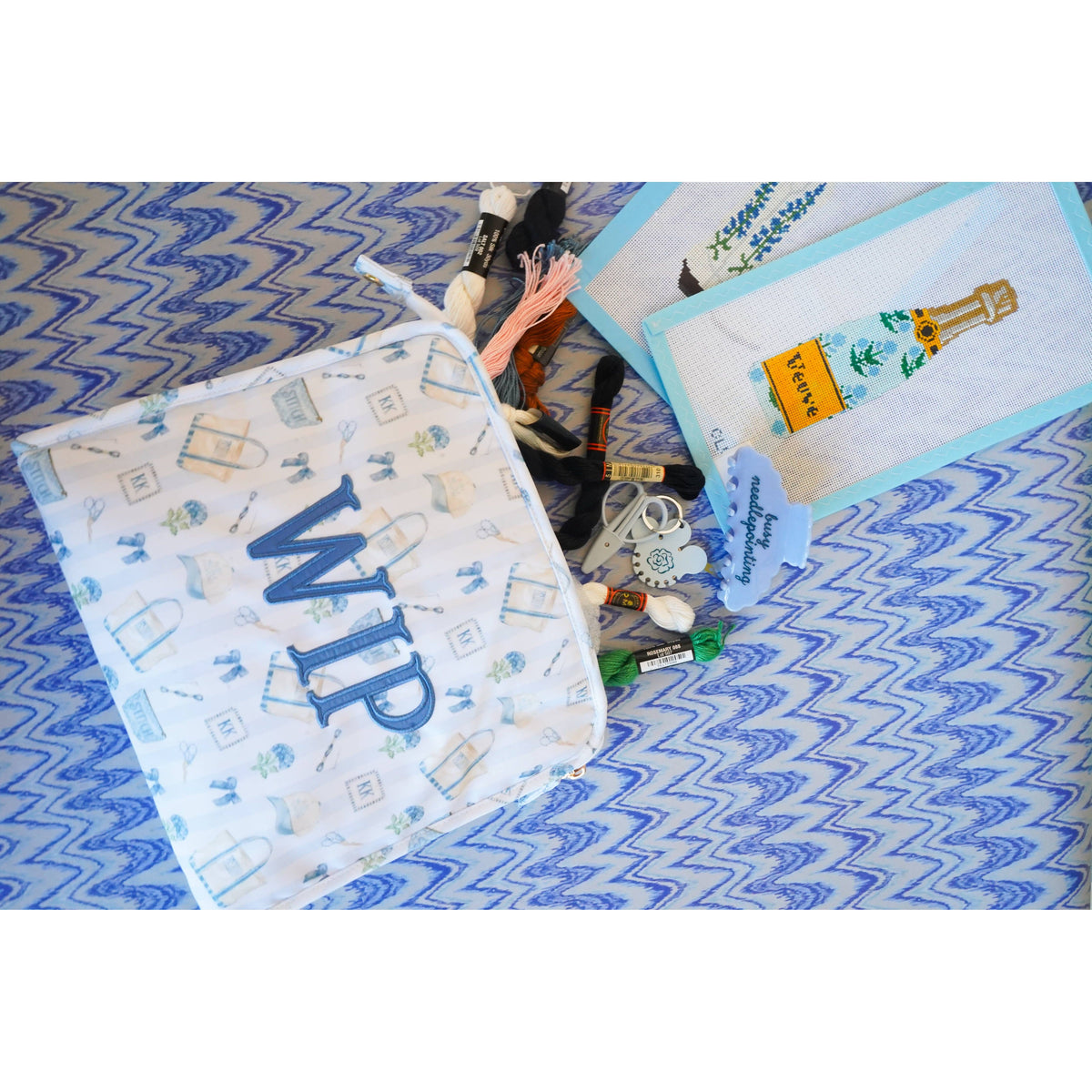 KENZKUSTOMZ - WIP - Needlepoint Travel Pouch