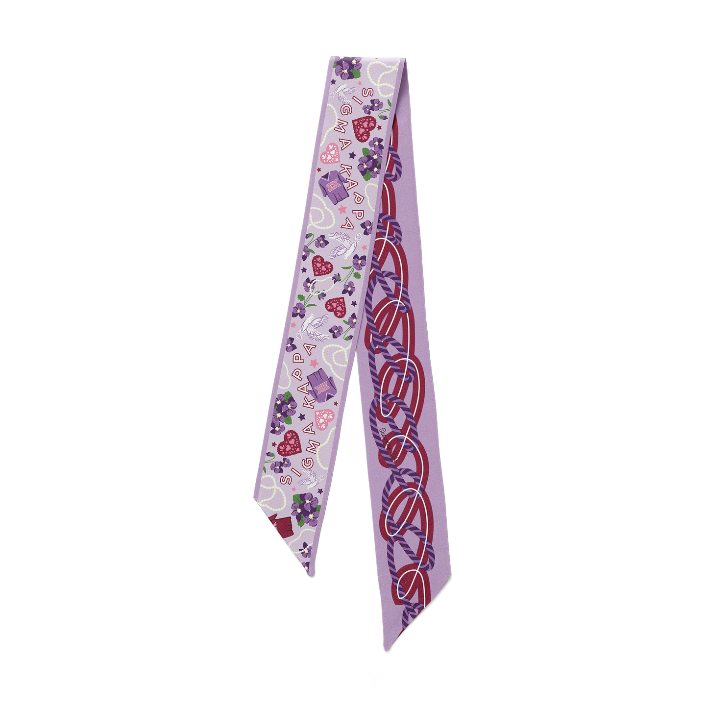 Saturday Silks - Sigma Kappa Skinny Scarf