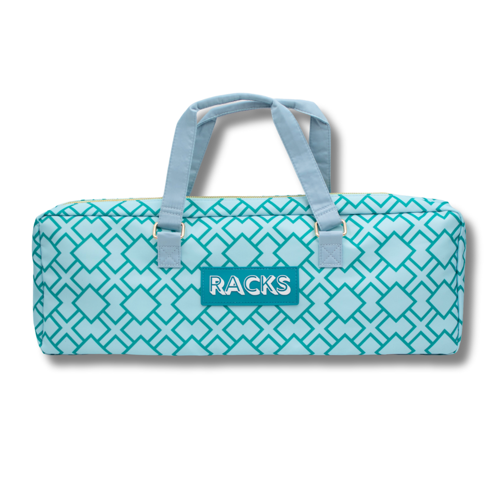 My Fair Mahjong - Mahjong Rack Bag  |  Fits 20" Racks + Folded Mat : Geometric- Green Rack Bag