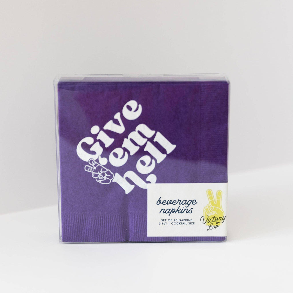 Victory Lap - TCU Cocktail Napkins - Purple