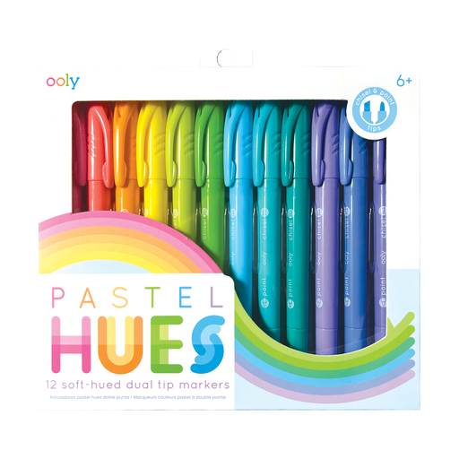 Pastel Hues Markers - Set of 12