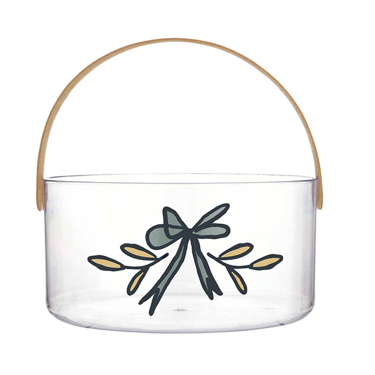 Santa Barbara Design Studio by Creative Brands - Acrylic Bucket - Bow: Acrylic/PU Leather / 8.25" Dia x 4" H